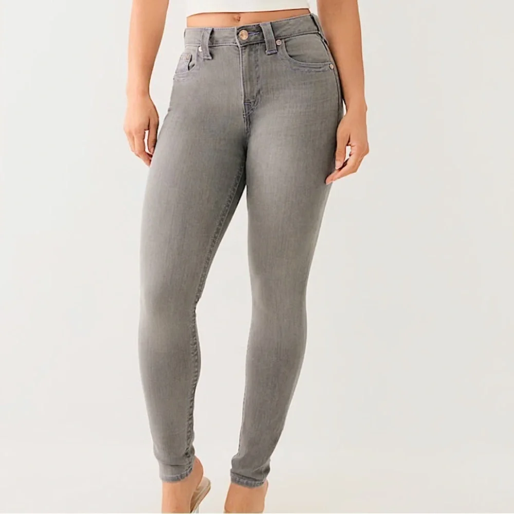 True Religion Curvy Women's Gray Skinny Jeans Women Size 34